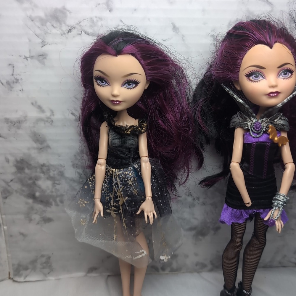 2x Monster High Ever After Raven Queen  Dolls Mattel READ